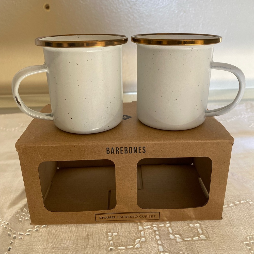Barebones enamel espresso cups